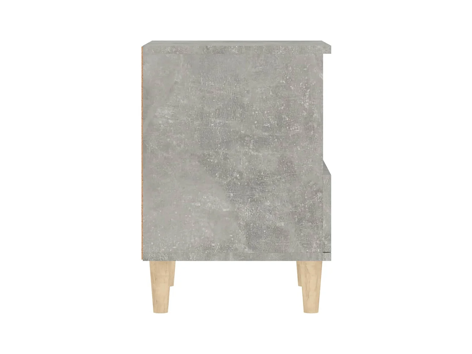 Tables de chevet lot de 2 avec compartiments ouverts Gris béton 40x35x50 cm
