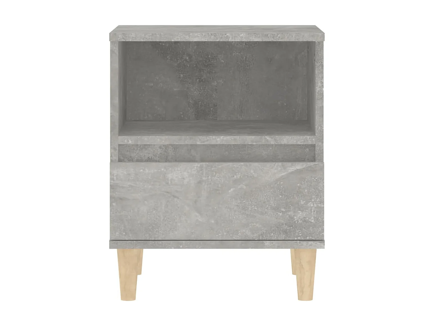 Nachttisch 2er Set-Beistelltisch-Nachttischkommode Betongrau 40x35x50 cm SHL3630