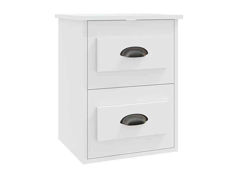 Table de chevet-Table d'appoint-Table de nuit murale blanc 41,5x36x53 cm