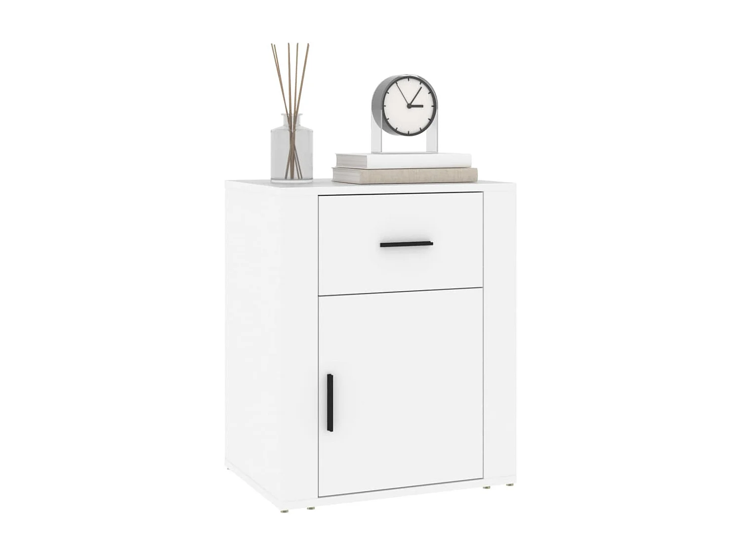 Nachttisch-Beistelltisch Weiß 50x36x60 cm Holzwerkstoff SHL24891