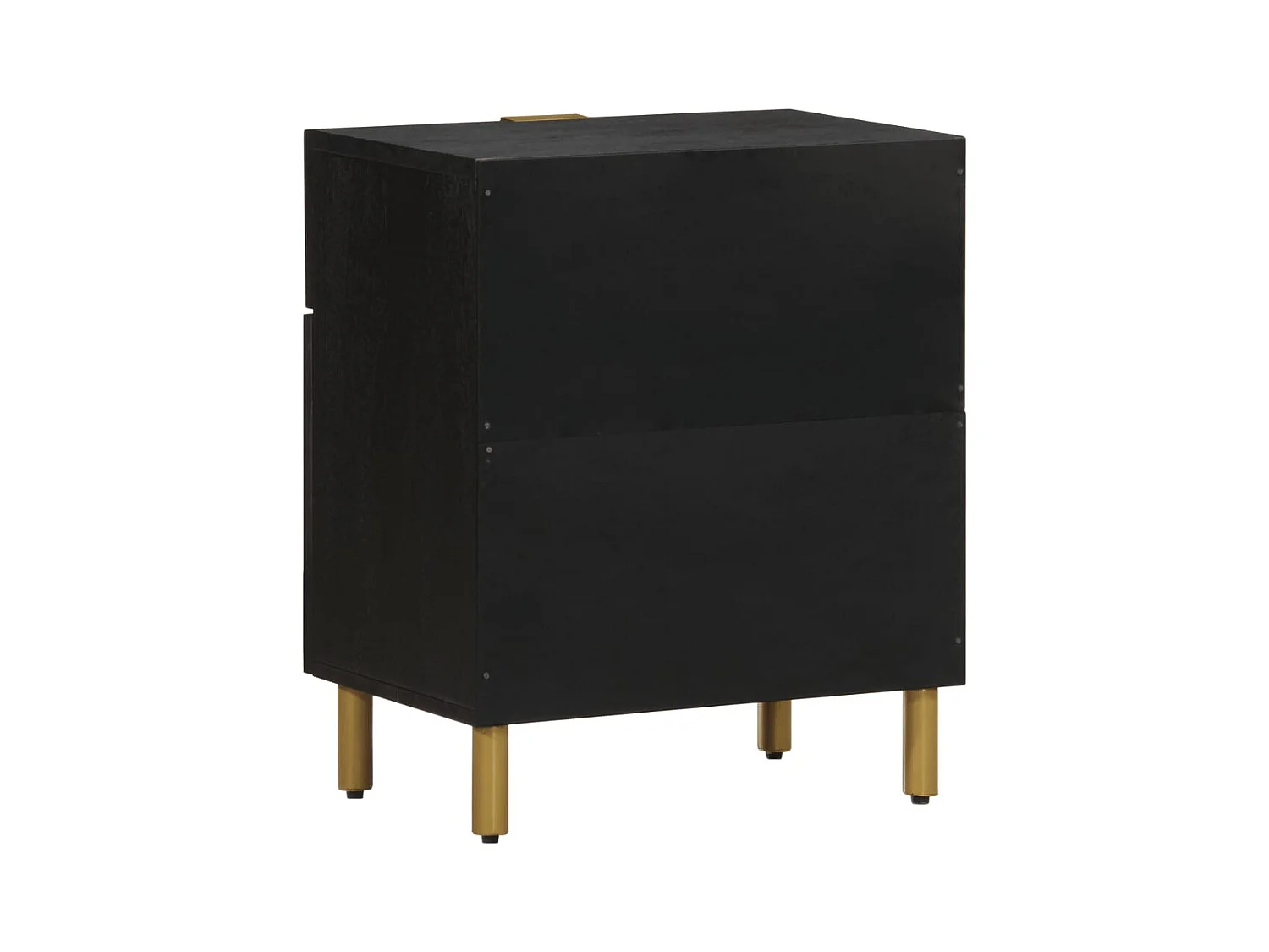 Mesita de noche | Mesilla de noche madera de ingeniería negra 50x33x60 cm