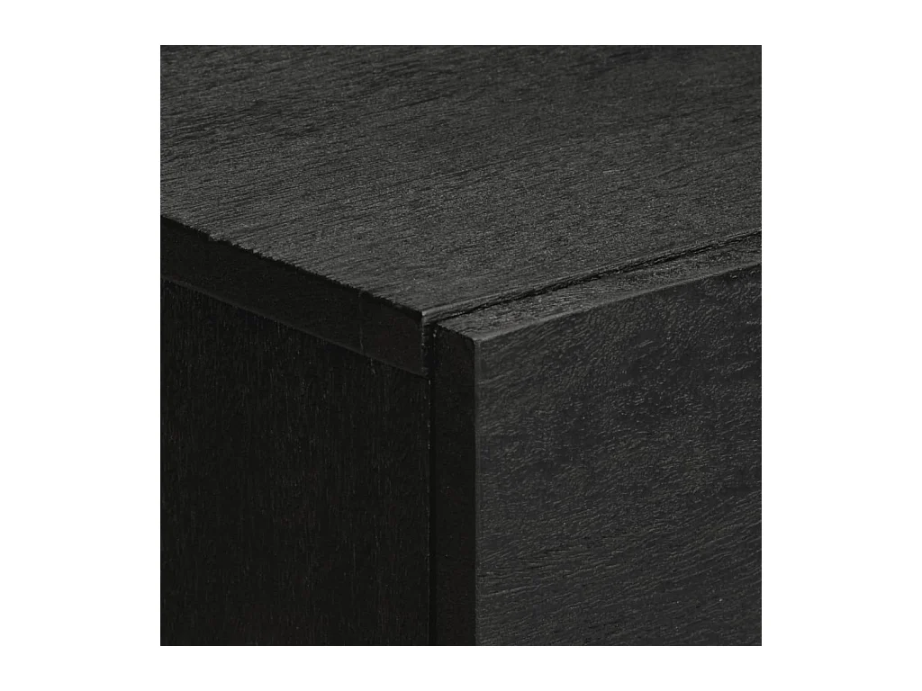 Mesita de noche | Mesilla de noche madera de ingeniería negra 50x33x60 cm