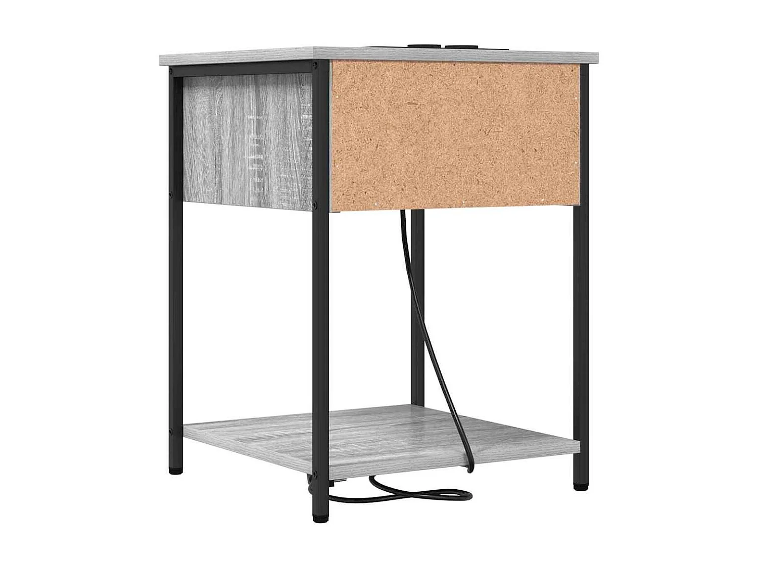 Mesita de Noche | Armario de Noche 2 uds con cajón Gris sonoma 42x41x56 cm