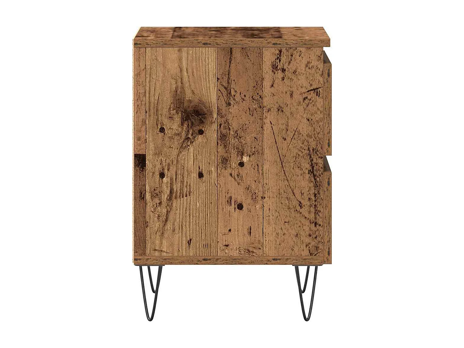 Mesita de Noche | Armario de Noche 2 uds con cajón Madera vieja 40x35x50 cm
