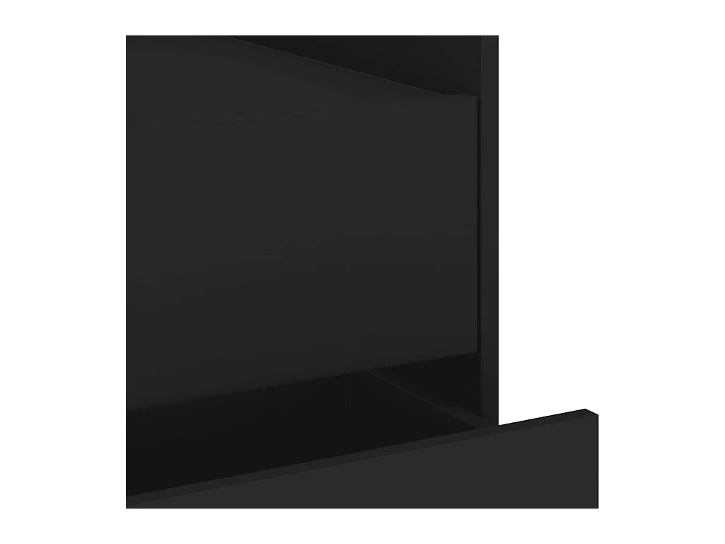 Table de chevet-Table d'appoint Compartiments ouverts noir 45x50x50 cm bois d’ingénierie