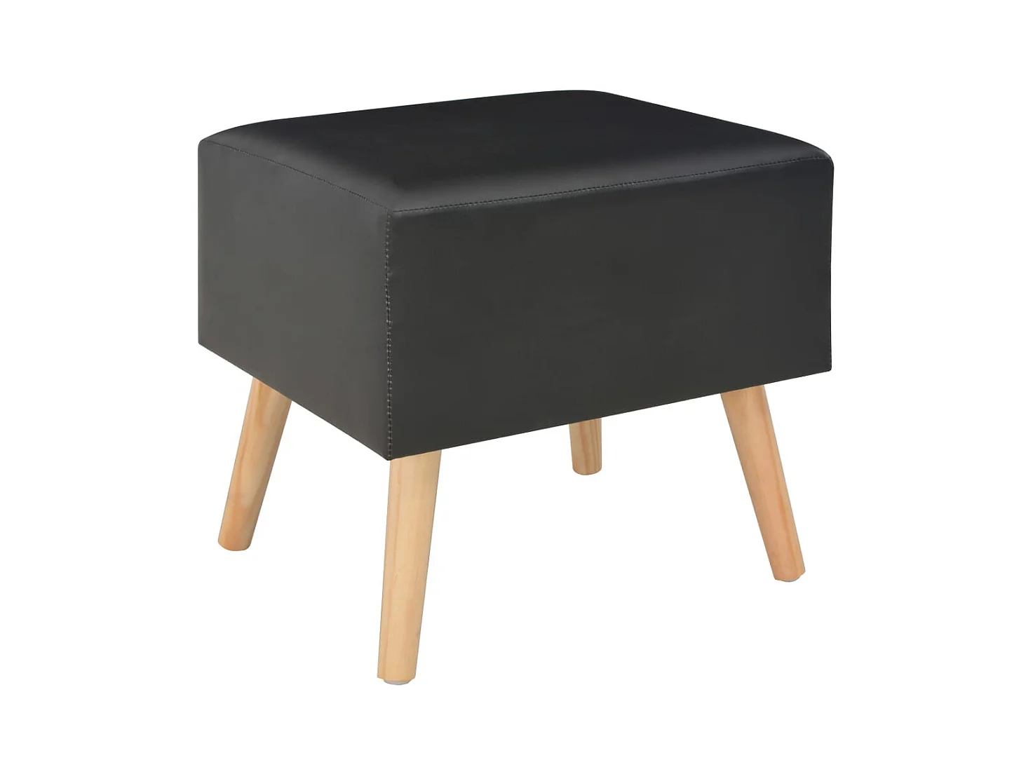 Mesitas de noche | Mesilla de noche 2 unidades 40x35x40 cm cuero sintético negro