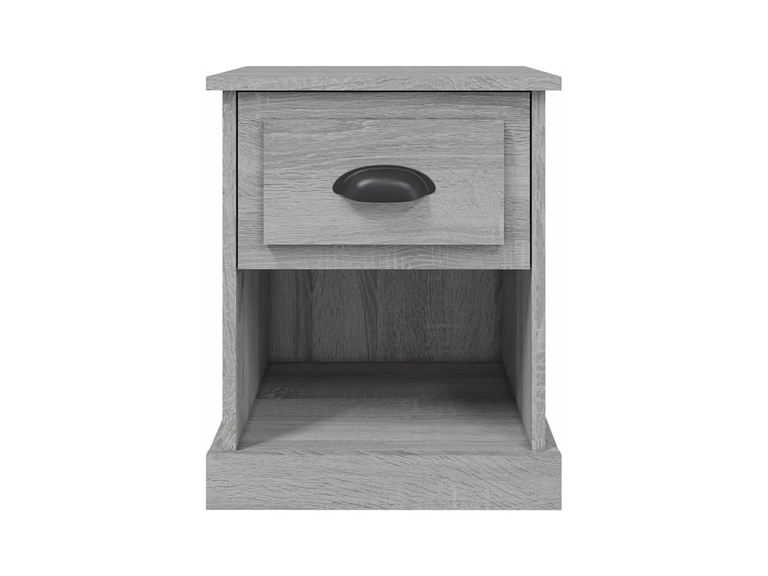 Tables de chevet lot de 2 avec compartiments ouverts sonoma gris 39x39x47,5cm bois ingénierie
