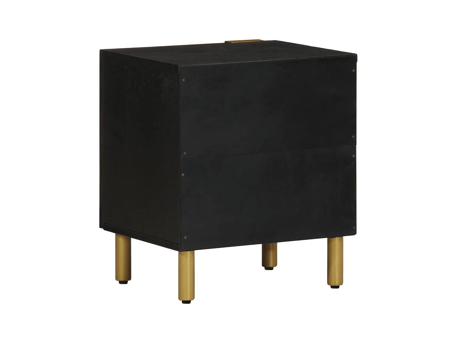 Mesitas de noche | Mesilla de noche 2 uds madera maciza de mango negro 40x33x46 cm