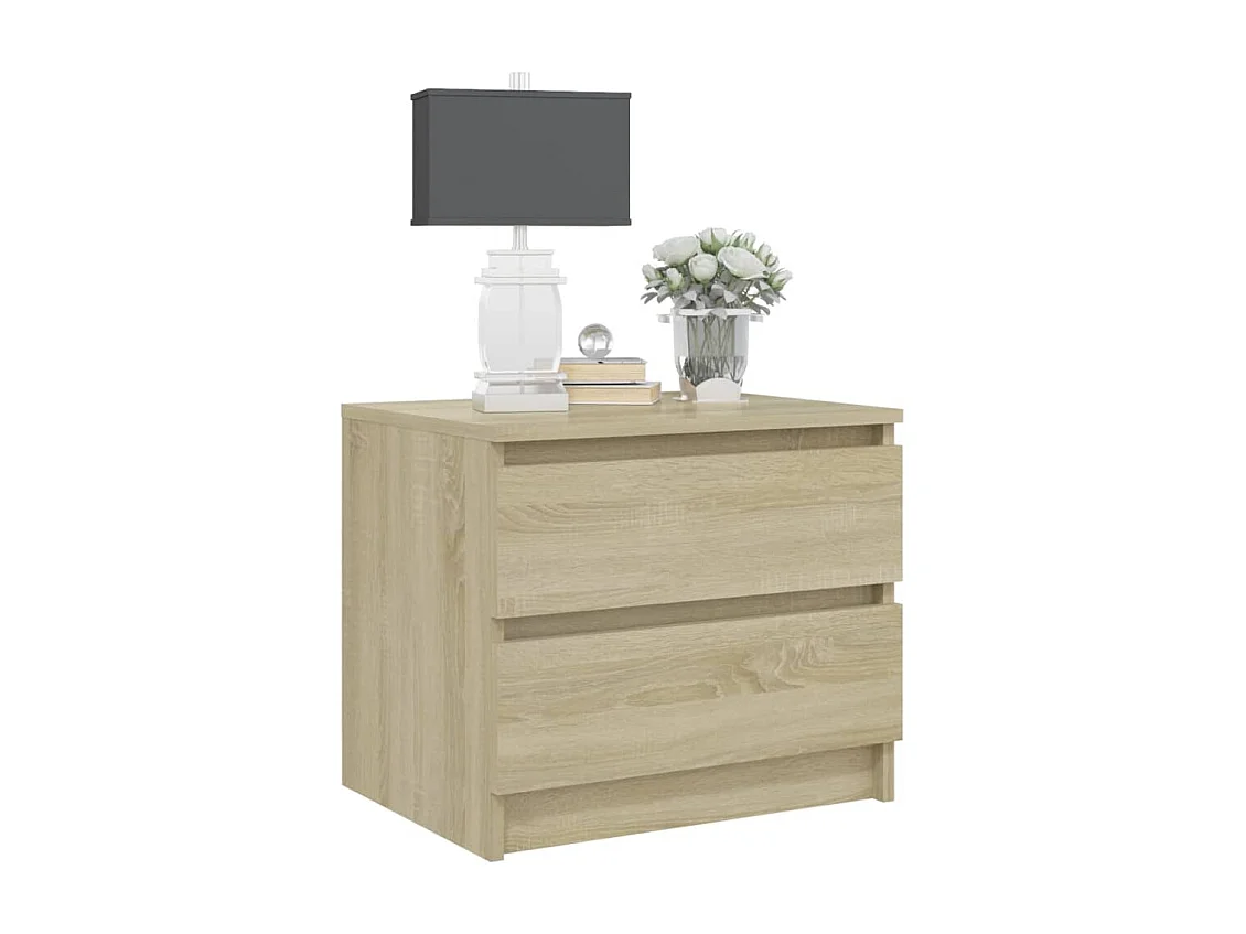 Nachttisch 2er Set-Beistelltisch Sonoma-Eiche 50x39x43,5 cm Holzwerkstoff SHL29723