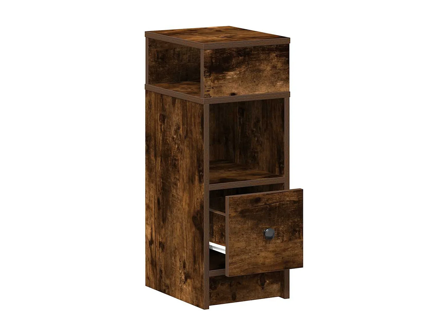 Mesa de Cabeceira | Criado-mudo Moderno com gaveta 25x31x66 cm carvalho fumado