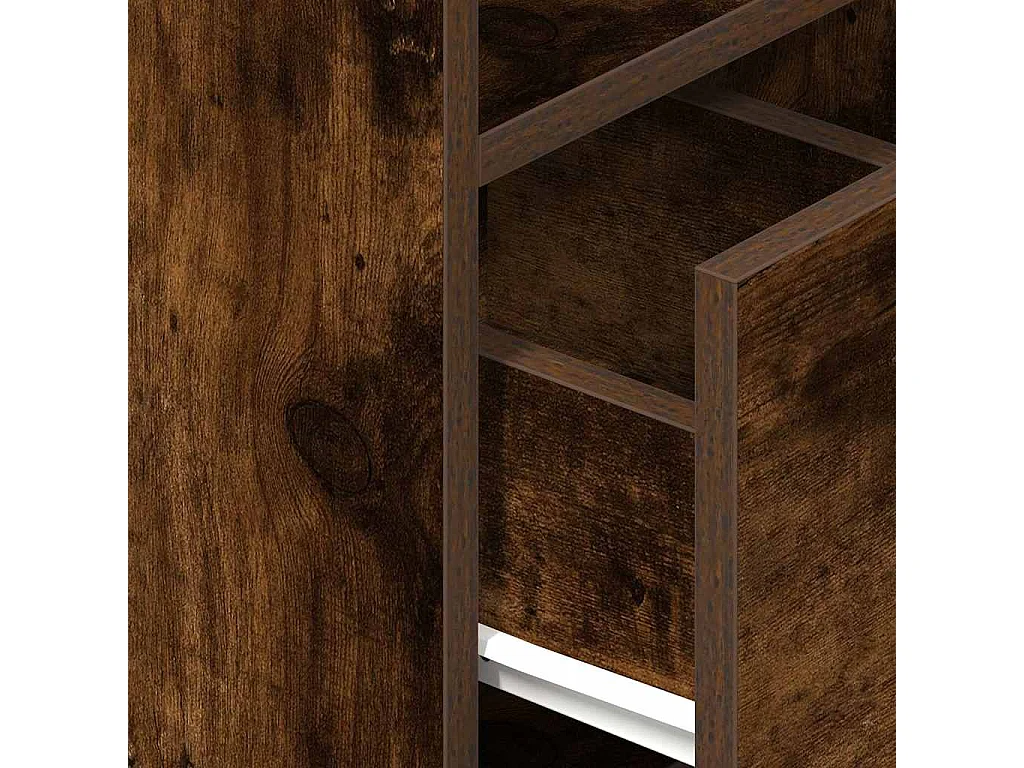 Mesa de Cabeceira | Criado-mudo Moderno com gaveta 25x31x66 cm carvalho fumado