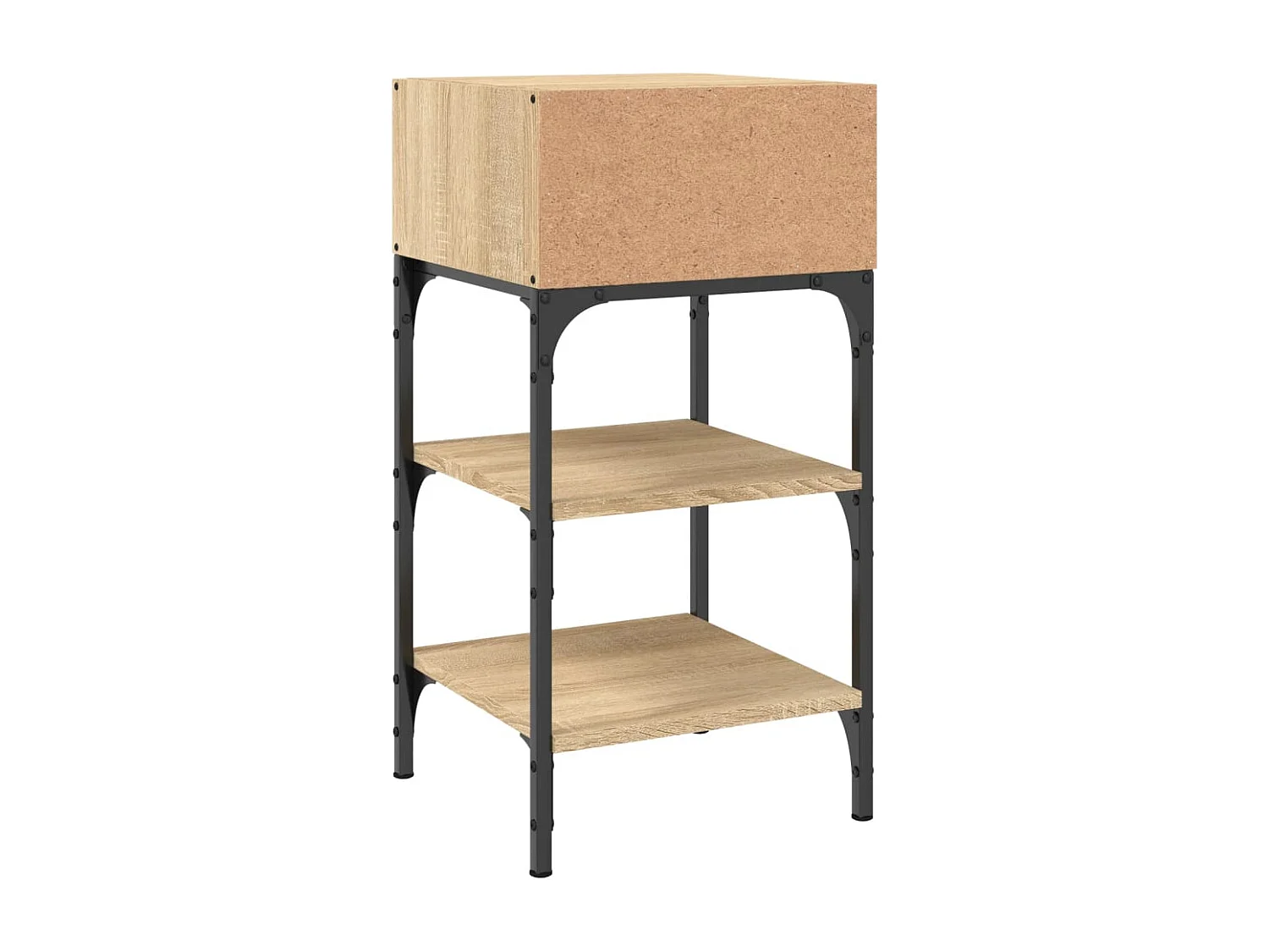 Nachttisch 2er Set-Beistelltisch-Nachttischkommode Sonoma-Eiche 35x34,5x70 cm Holzwerkstoff SHL35065