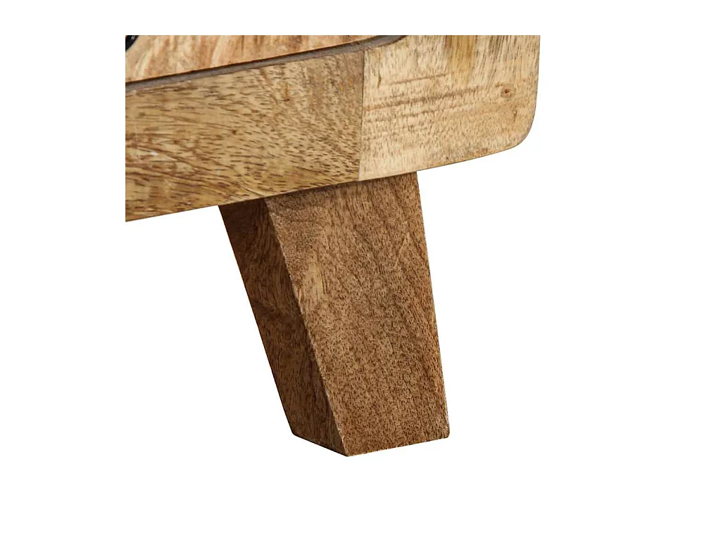 Mesa de Cabeceira | Criado-mudo Moderno 2 peças 37x32x50 cm mangueira áspera maciça