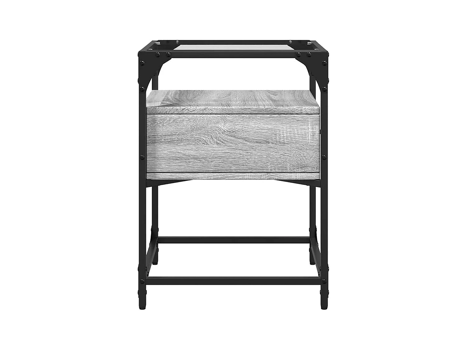 Mesita de noche | Mesilla de noche madera de ingeniería gris Sonoma 40x40x55 cm