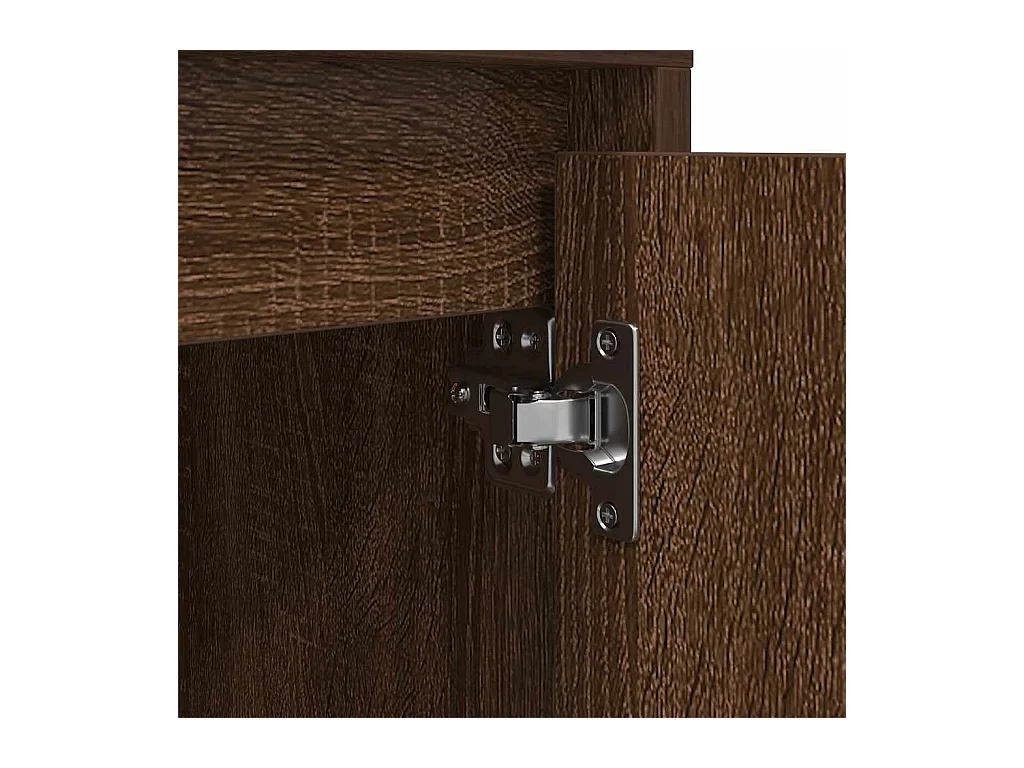 Mesilla de noche | Mesita de noche con luces LED roble ahumado 38x34x50 cm