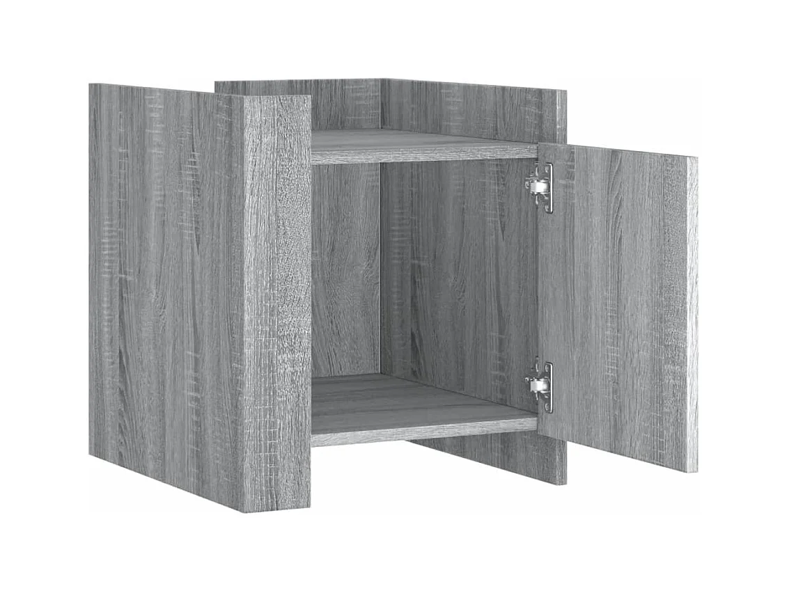 Table de chevet Étroite-Table d'appoint-Table de nuit sonoma gris 45x50x50 cm bois d'ingénierie