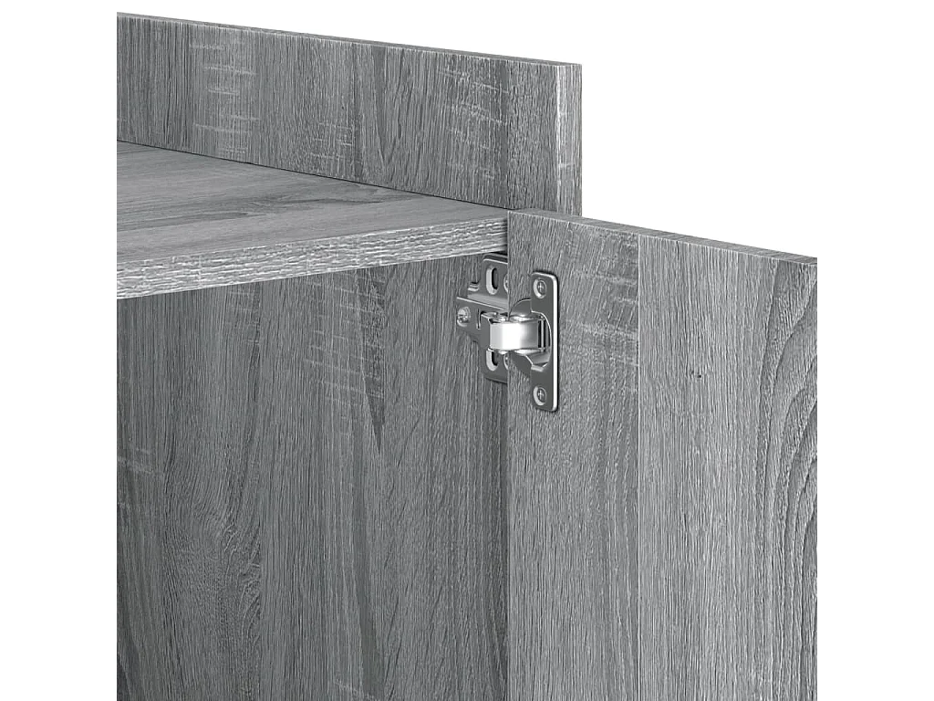 Nachttisch-Beistelltisch-Nachtschrank Grau Sonoma 45x50x50 cm Holzwerkstoff SHL44221