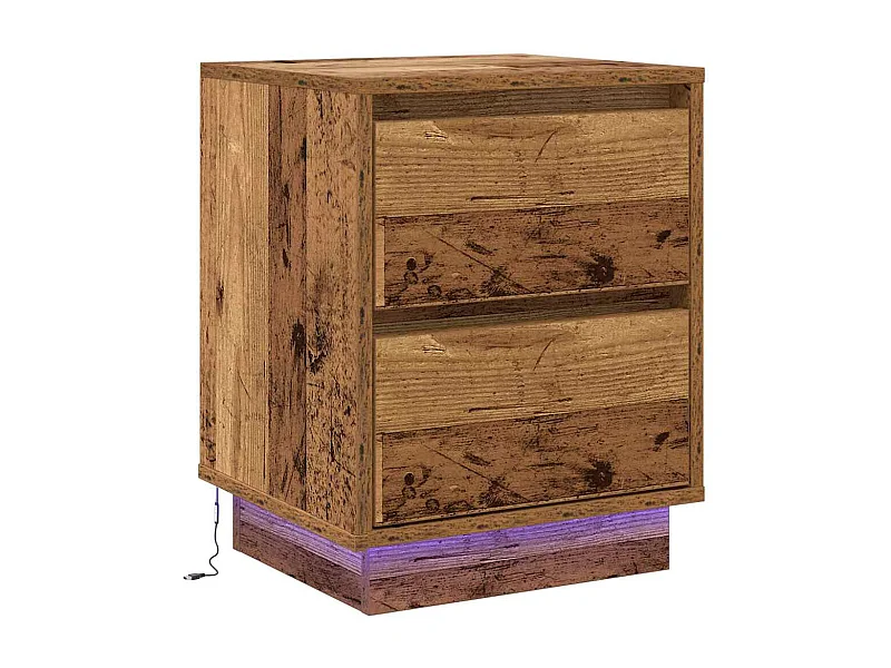 Mesita de Noche | Armario de Noche con cajón con Madera Vieja 39x34.5x50 cm