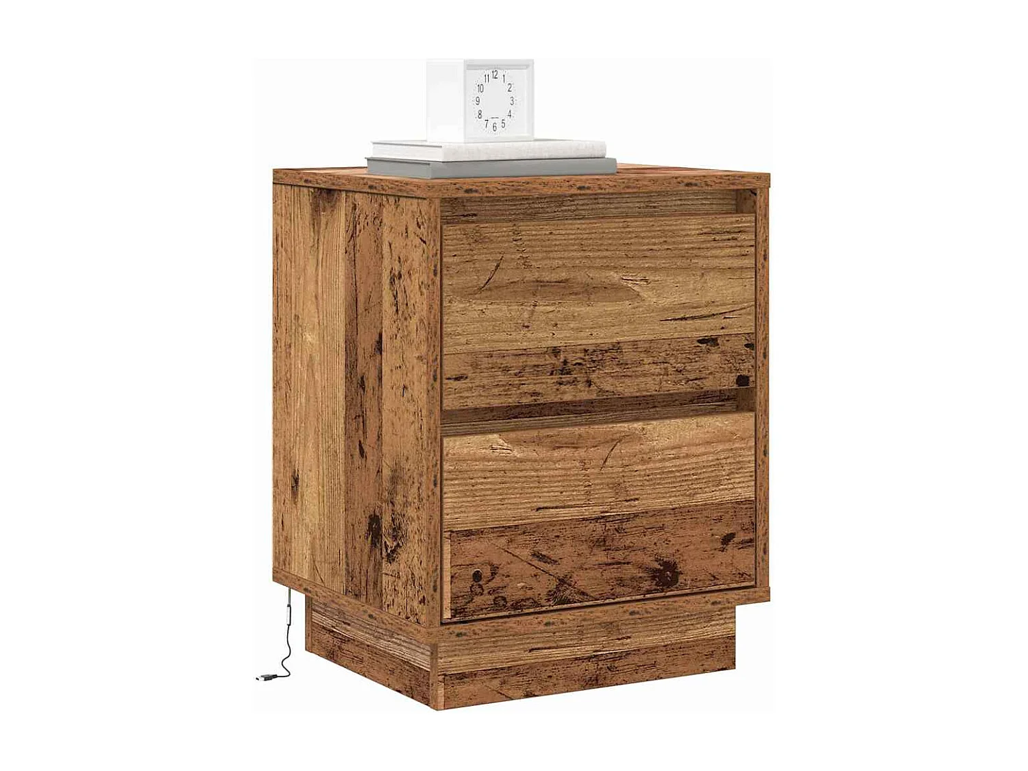 Mesita de Noche | Armario de Noche con cajón con Madera Vieja 39x34.5x50 cm