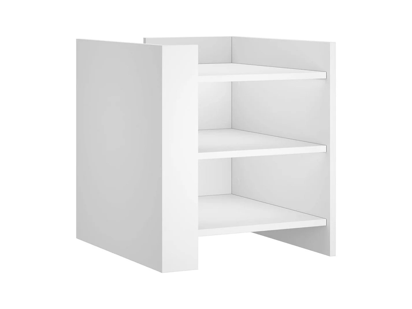 Mesita de noche | Mesilla de noche madera de ingeniería blanco 45x50x50 cm