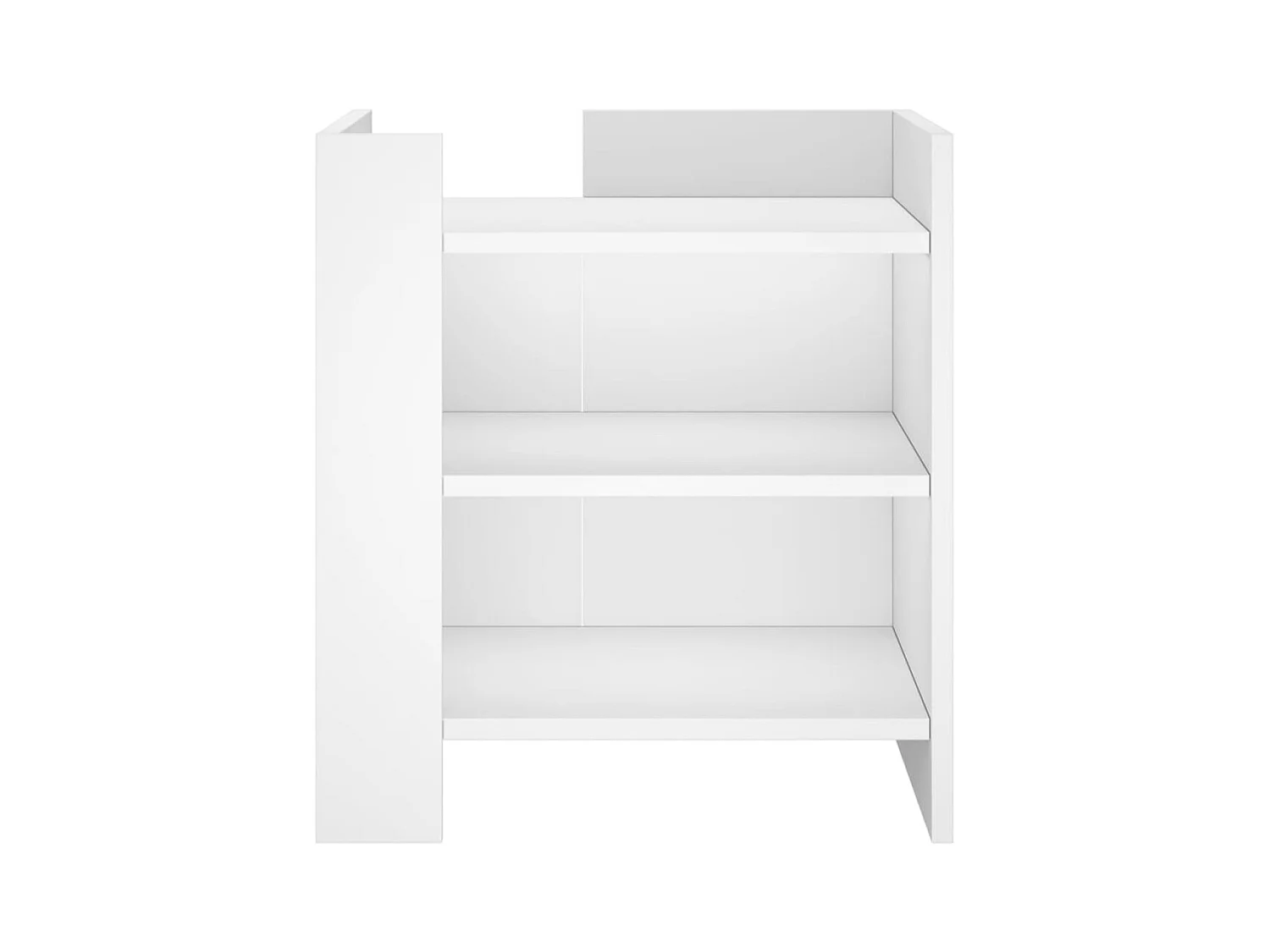 Mesita de noche | Mesilla de noche madera de ingeniería blanco 45x50x50 cm