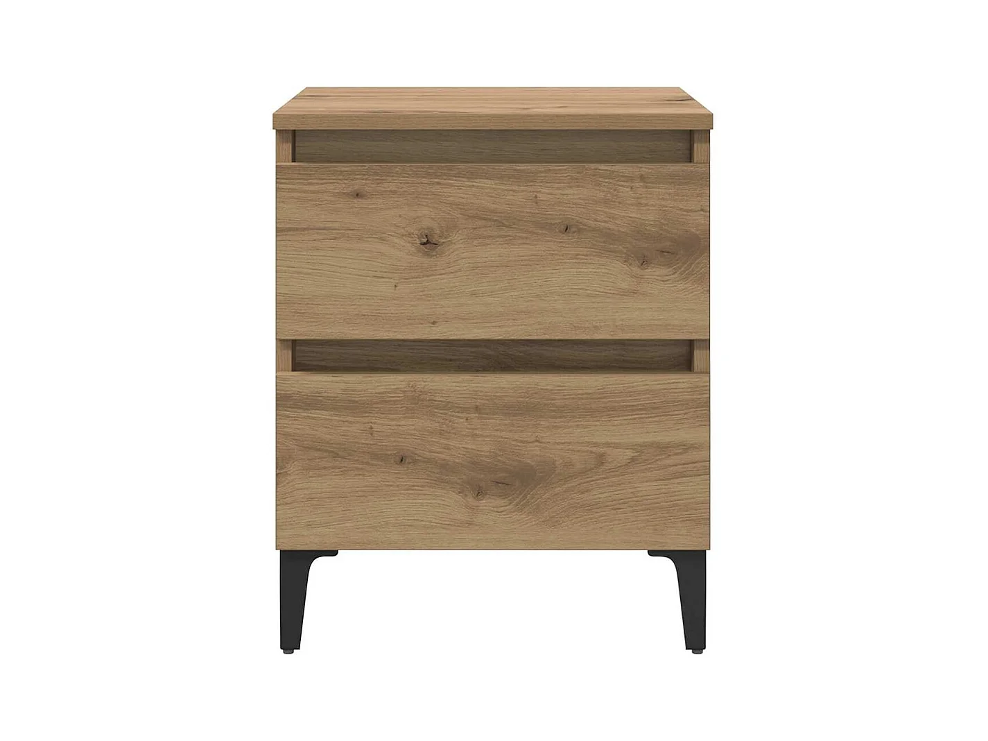 Table de chevet-Table de Nuit avec tiroir chêne artisanal 40x35x50 cm