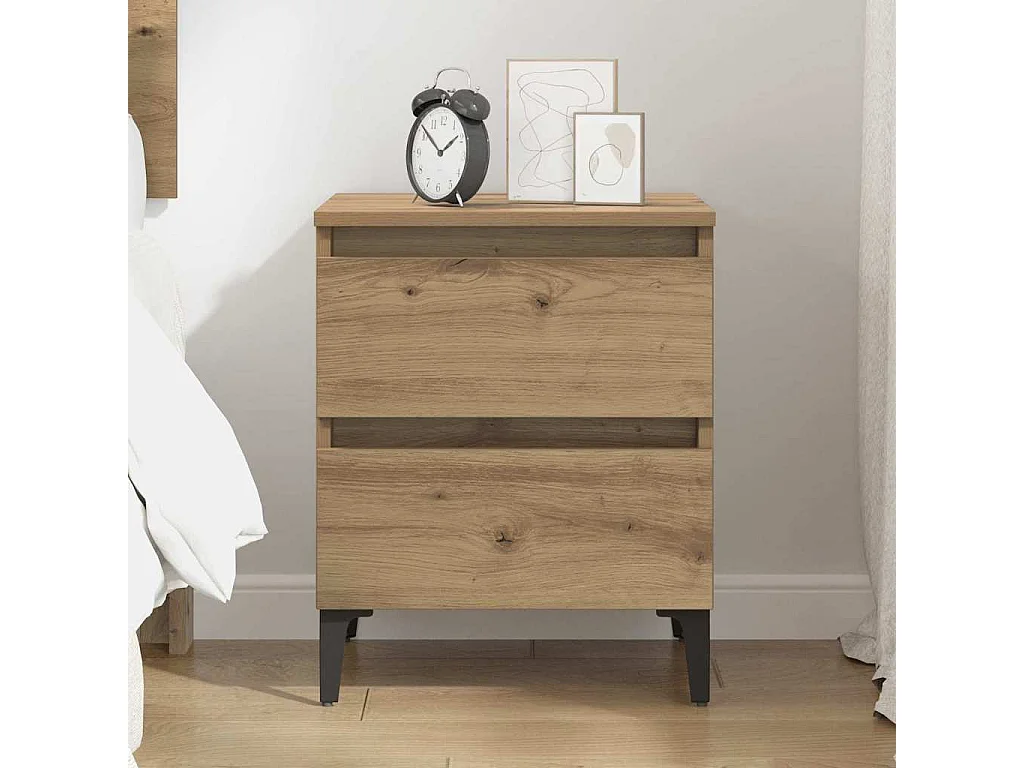 Nachttisch-Beistelltisch Artisan-Eiche 40 x 35 x 50 cm Holzwerkstoff SHL66441