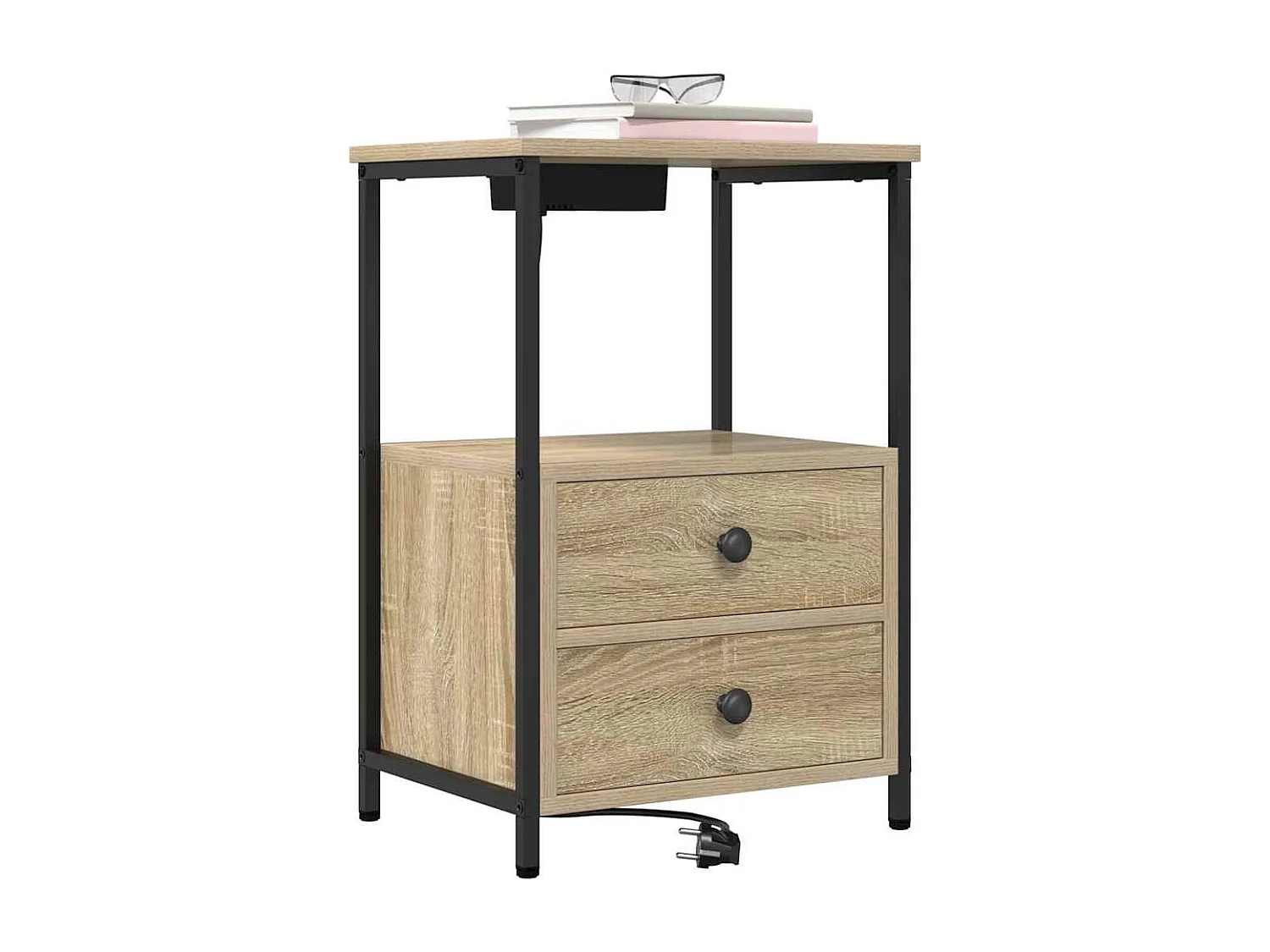 Nachttisch 2er Set-Beistelltisch Sonoma-Eiche 40 x 31 x 60 cm Holzwerkstoff SHL18053