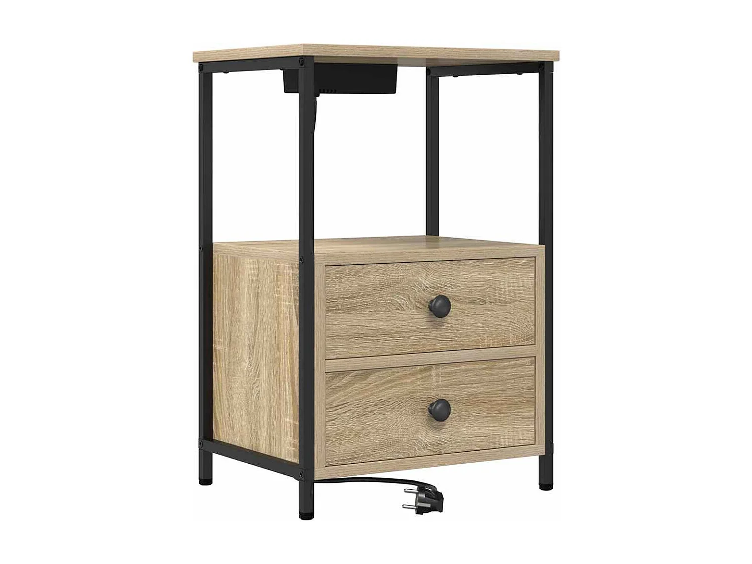 Nachttisch 2er Set-Beistelltisch Sonoma-Eiche 40 x 31 x 60 cm Holzwerkstoff SHL18053