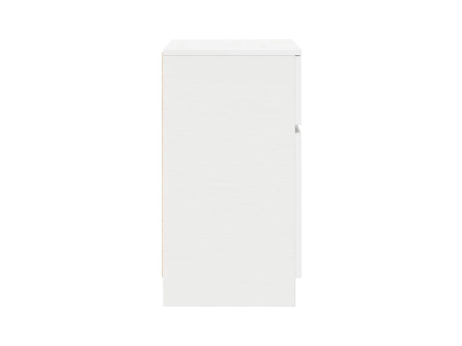 Mesillas de noche | Mesita de noche 2 uds. Madera de ingeniería blanca 39x35x65cm