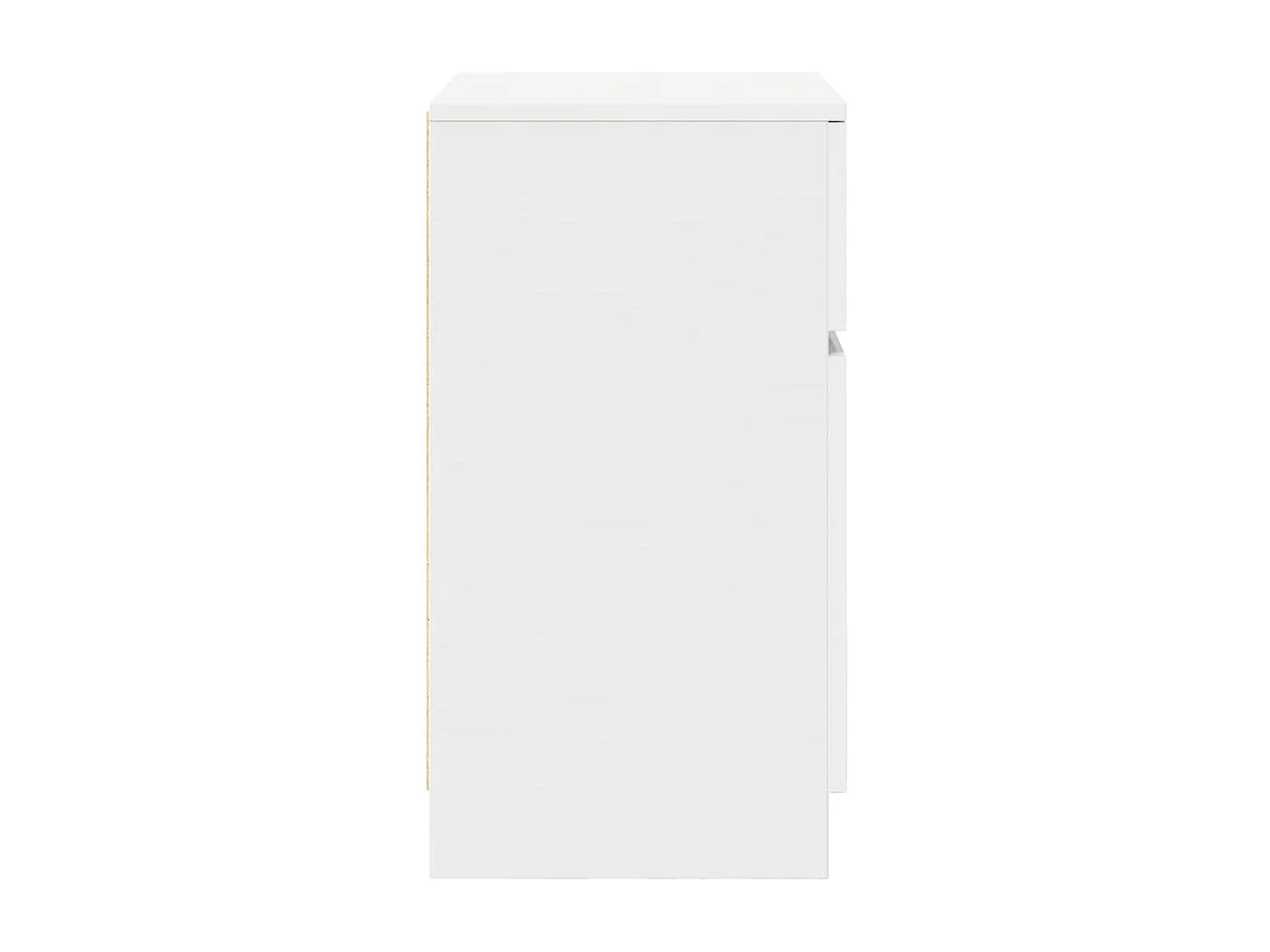 Nachttisch 2er Set-Beistelltisch-Nachttischkommode Weiß 39x35x65 cm Holzwerkstoff SHL88965