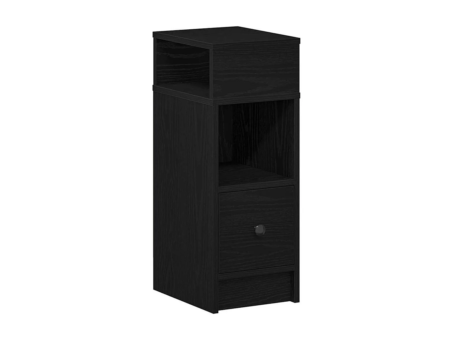 Nachttisch-Beistelltisch mit Schublade Schwarz 25x31x66 cm SHL70783