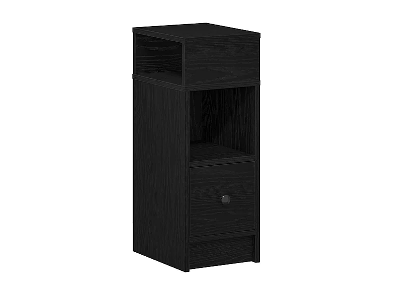 Nachttisch-Beistelltisch mit Schublade Schwarz 25x31x66 cm SHL70783