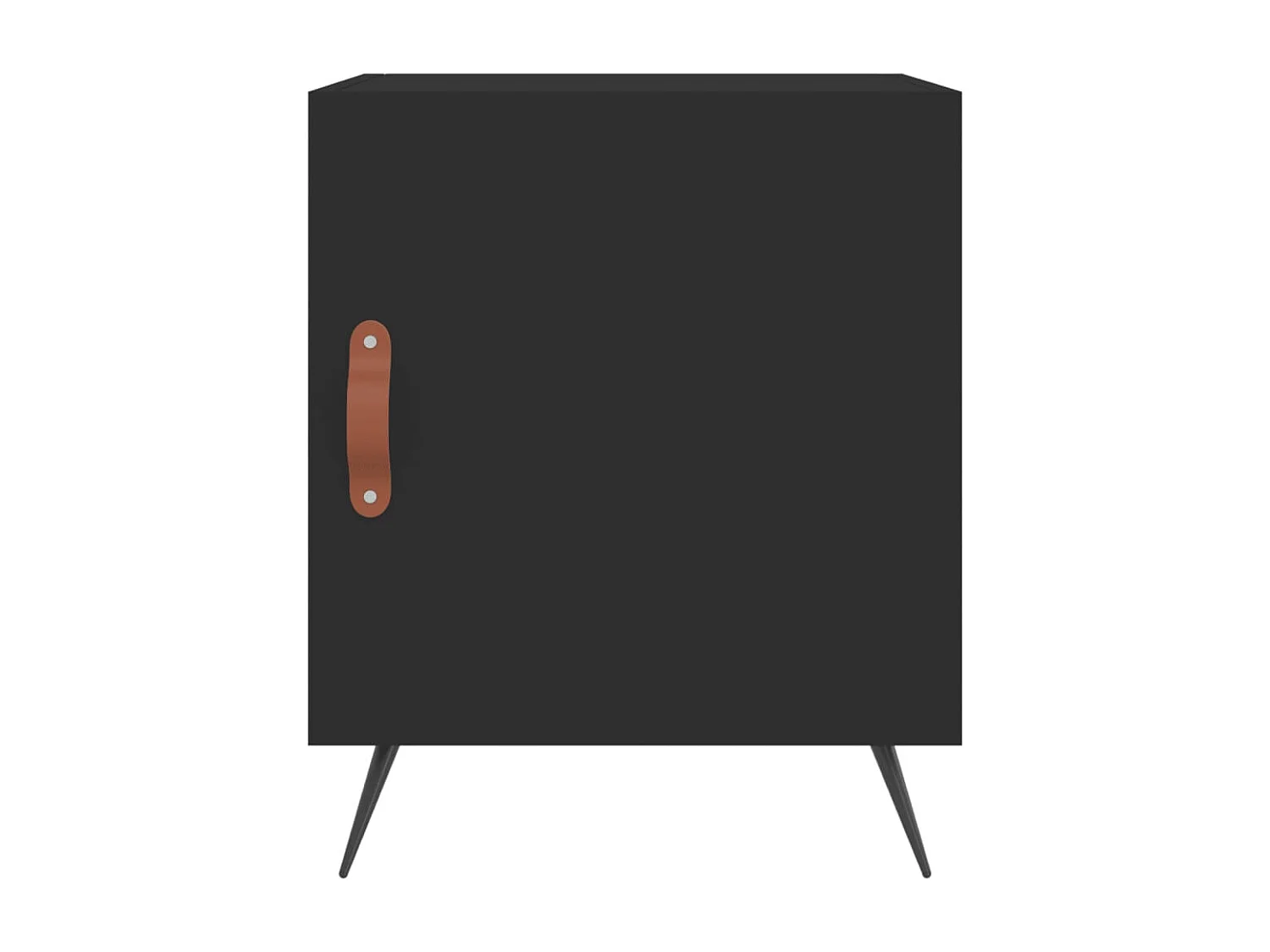 Tables de chevet lot de 2 avec rangement noir 40x40x50 cm bois d’ingénierie