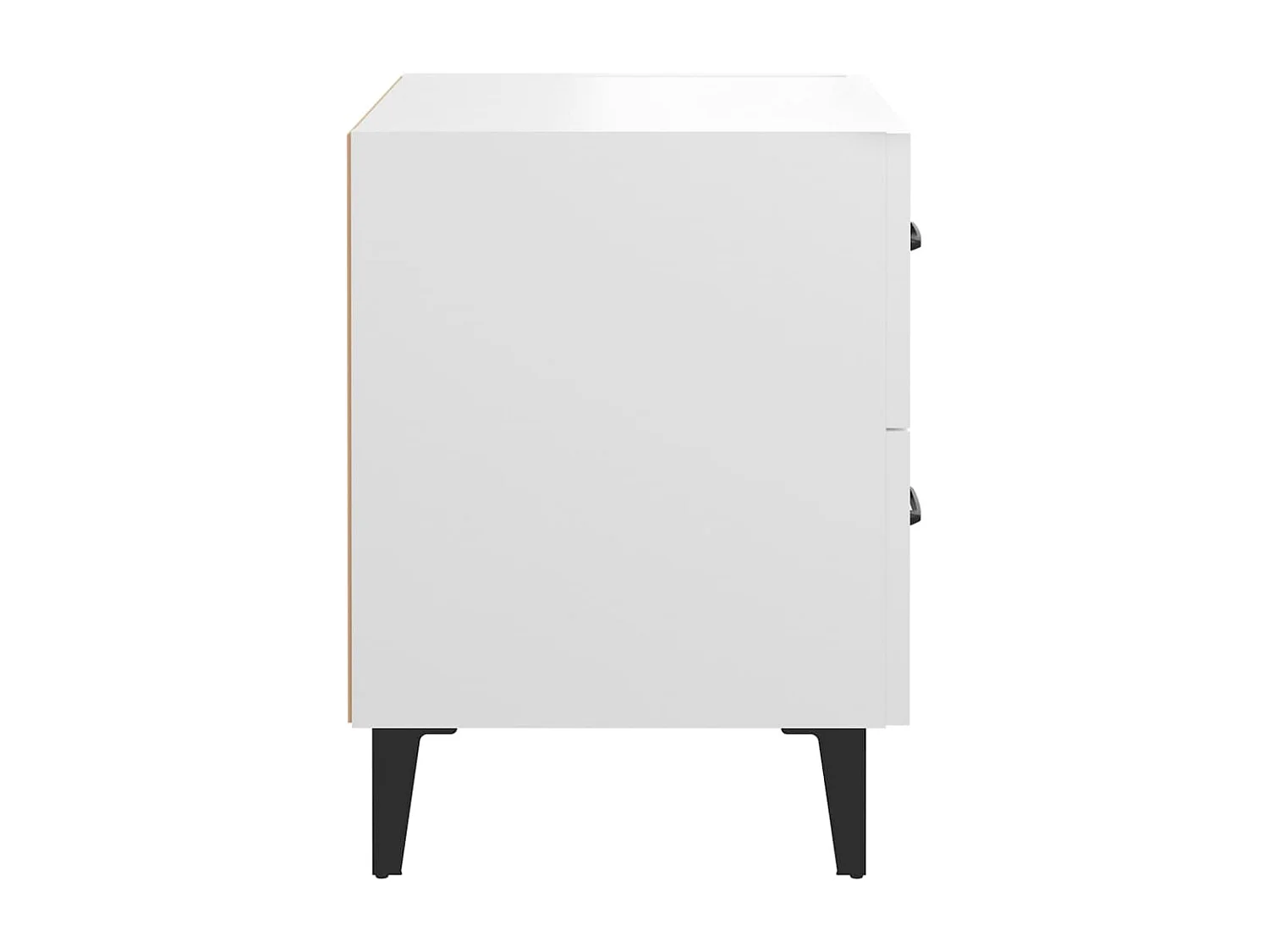 Nachttisch 2er Set-Beistelltisch Weiß 40x35x47,5 cm SHL75923