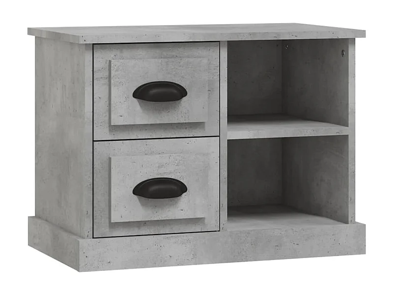 Table de chevet-Table d'appoint-Table de nuit gris béton 60x35,5x45 cm