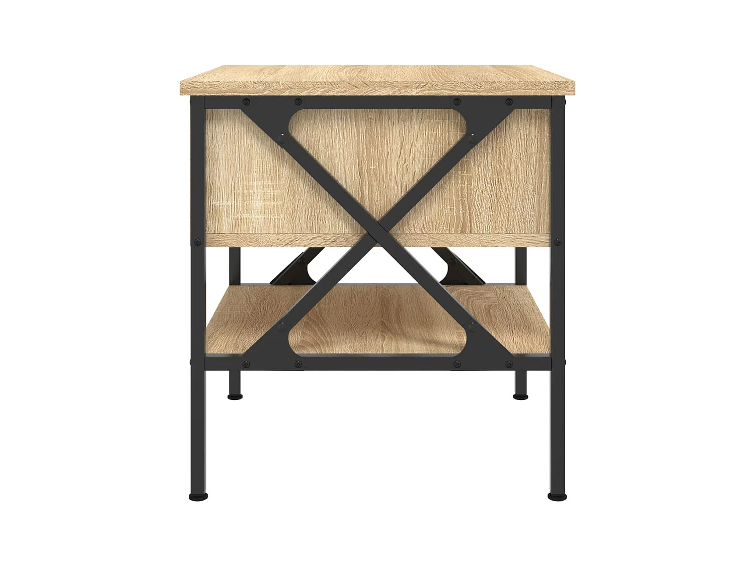 Mesitas de noche | Mesilla de noche 2 uds madera ingeniería roble Sonoma 40x42x45 cm