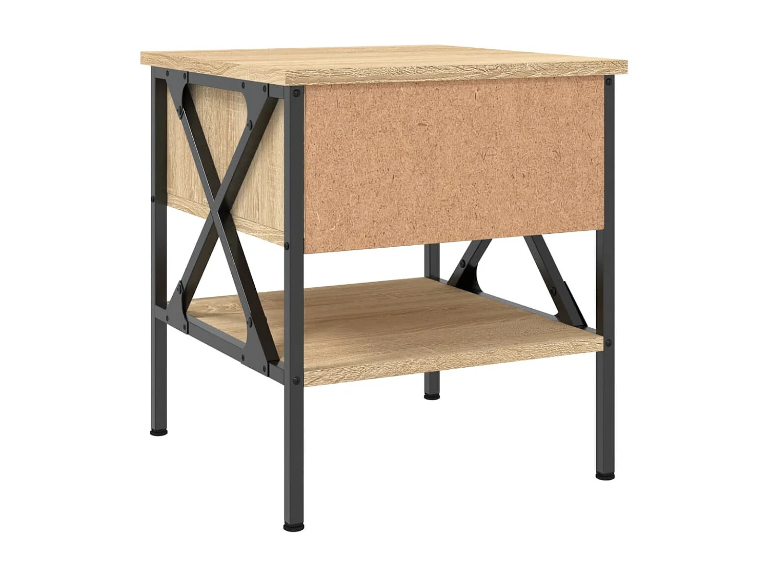 Nachttisch 2er Set-Beistelltisch-Nachttischkommode Sonoma-Eiche 40x42x45 cm Holzwerkstoff SHL87542