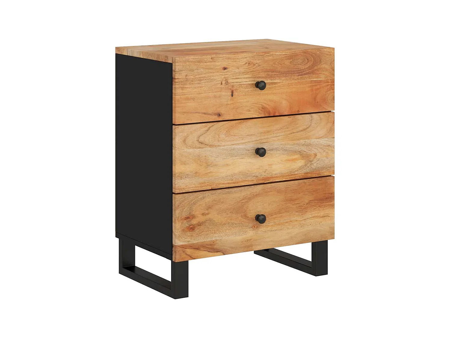 Table de chevet-Table d'appoint 50x33x62cm Bois d'acacia solide et d'ingénierie