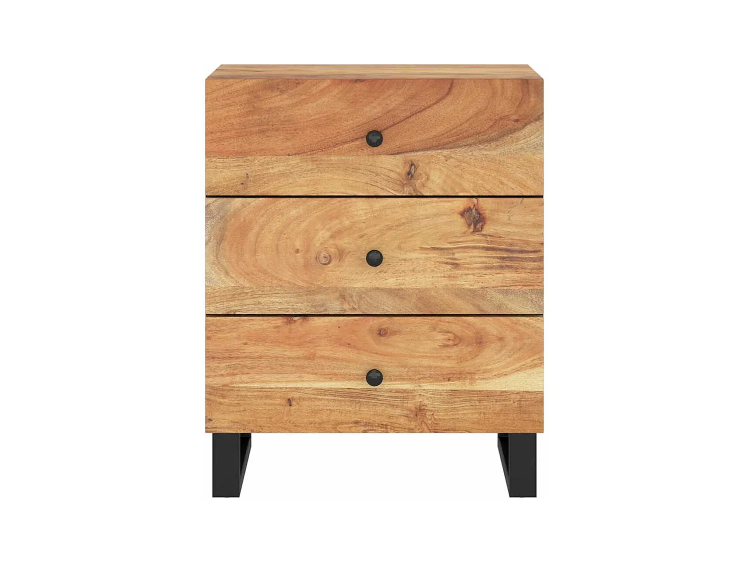 Table de chevet-Table d'appoint 50x33x62cm Bois d'acacia solide et d'ingénierie