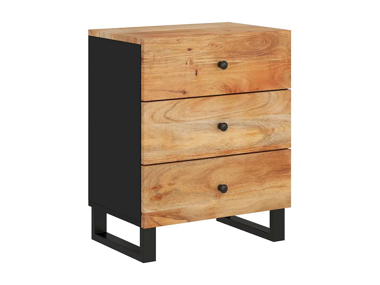 Nachttisch-Beistelltisch 50x33x62 cm Massivholz Akazie & Holzwerkstoff SHL59357