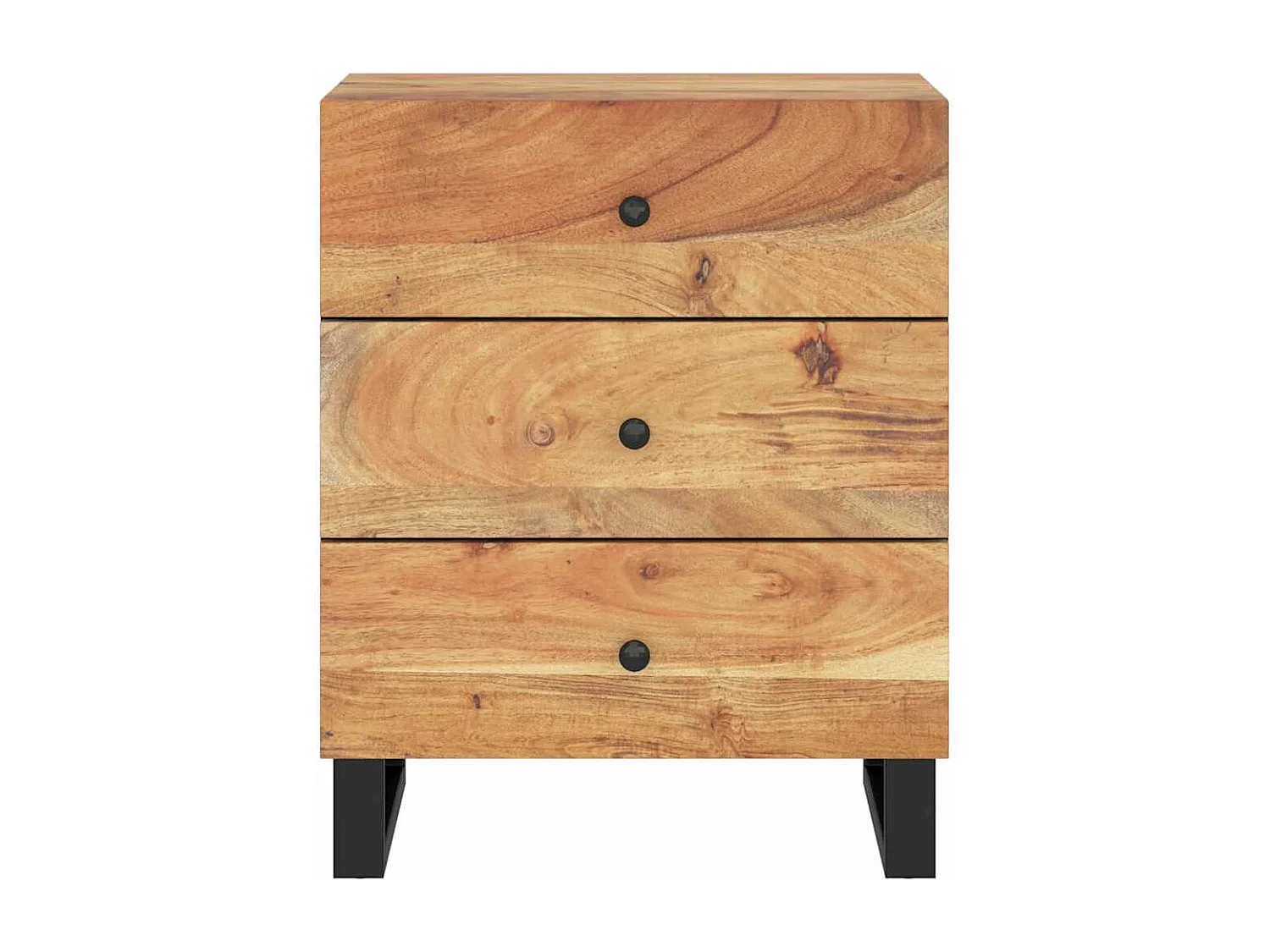 Nachttisch-Beistelltisch 50x33x62 cm Massivholz Akazie & Holzwerkstoff SHL59357