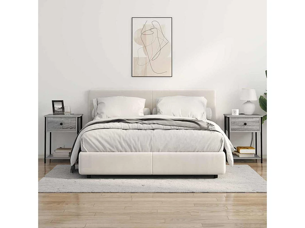 Mesita de Noche | Armario de Noche con cajón Gris sonoma 42x41x56 cm