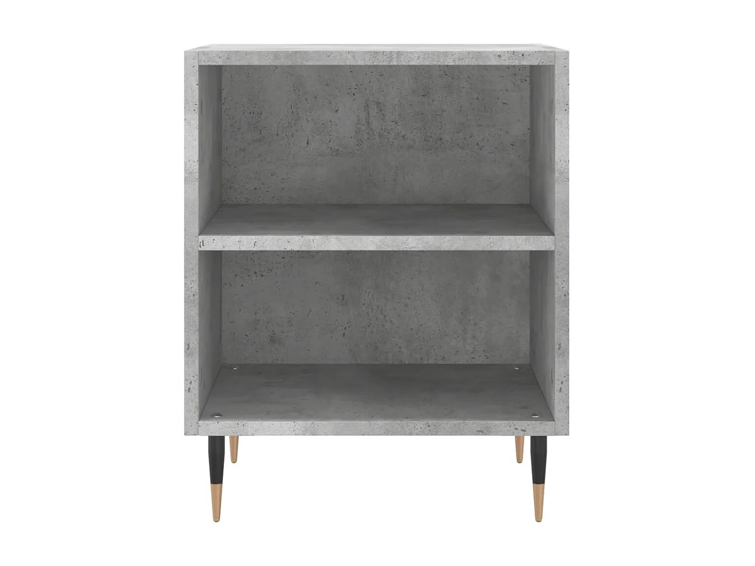 Nachttisch 2er Set-Beistelltisch-Nachttischkommode Betongrau 40x30x50 cm Holzwerkstoff SHL77058