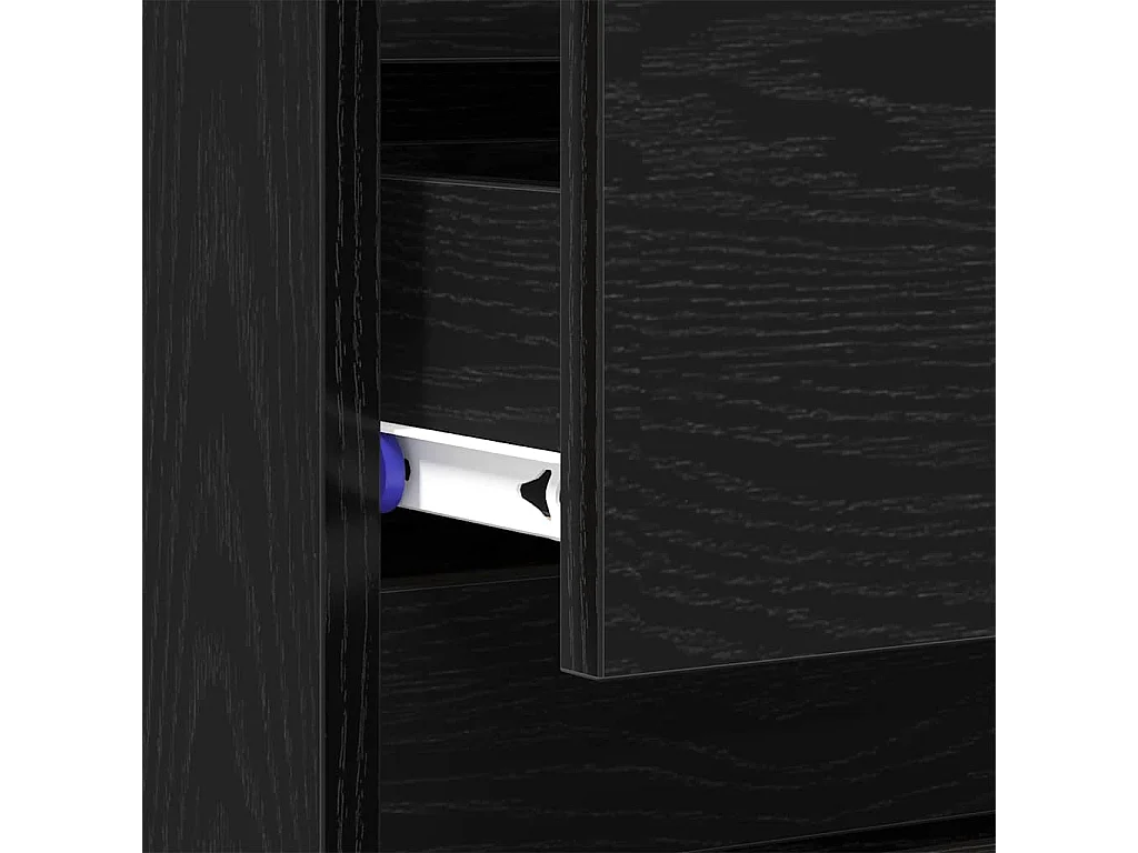 Mesita de Noche | Armario de Noche | Mesilla de noche con cajón Roble Negro 40x35x70 cm