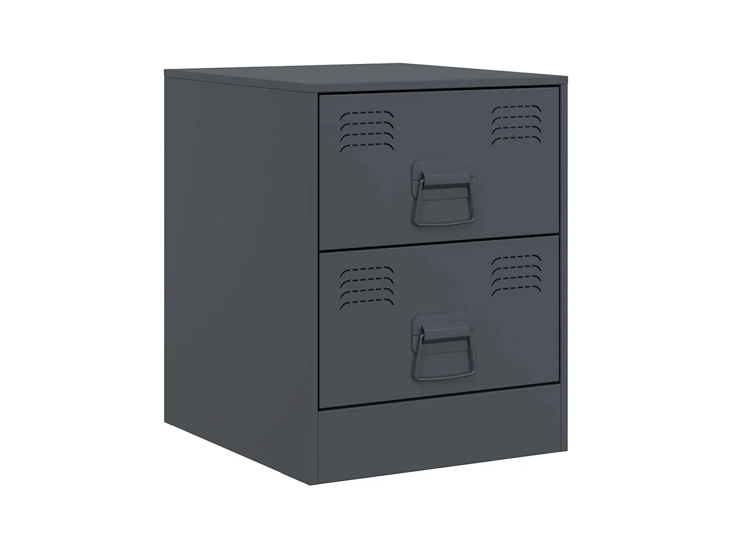Table de chevet Étroite-Table d'appoint-Table de nuit anthracite 34,5x39x44 cm acier