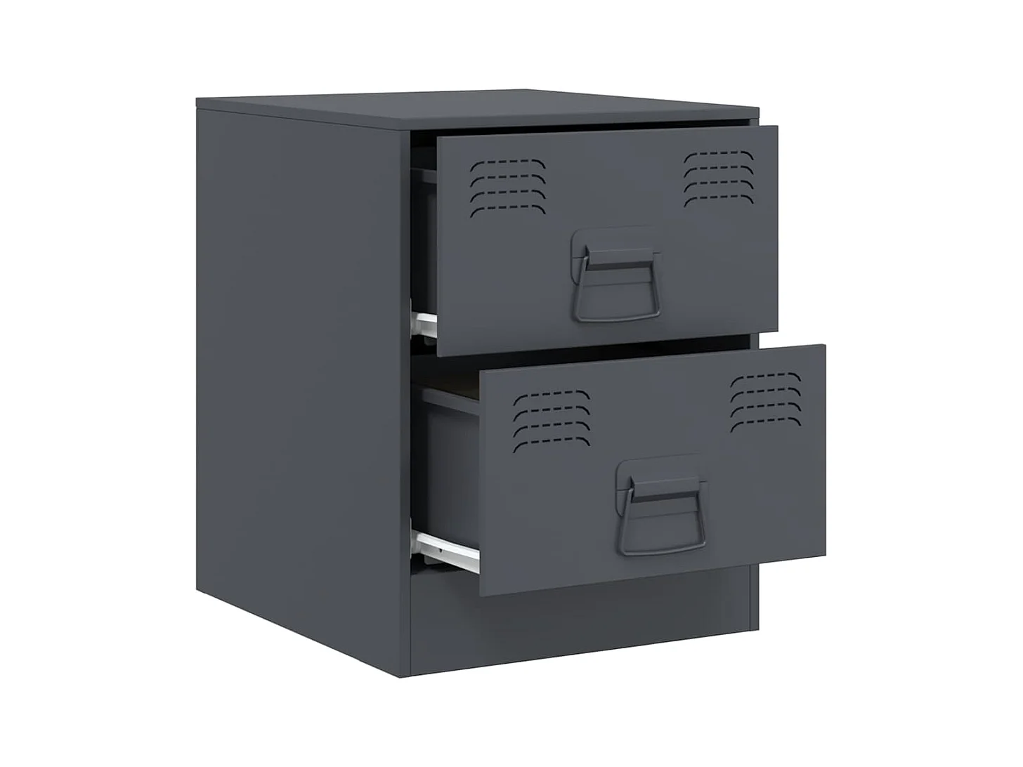 Table de chevet Étroite-Table d'appoint-Table de nuit anthracite 34,5x39x44 cm acier