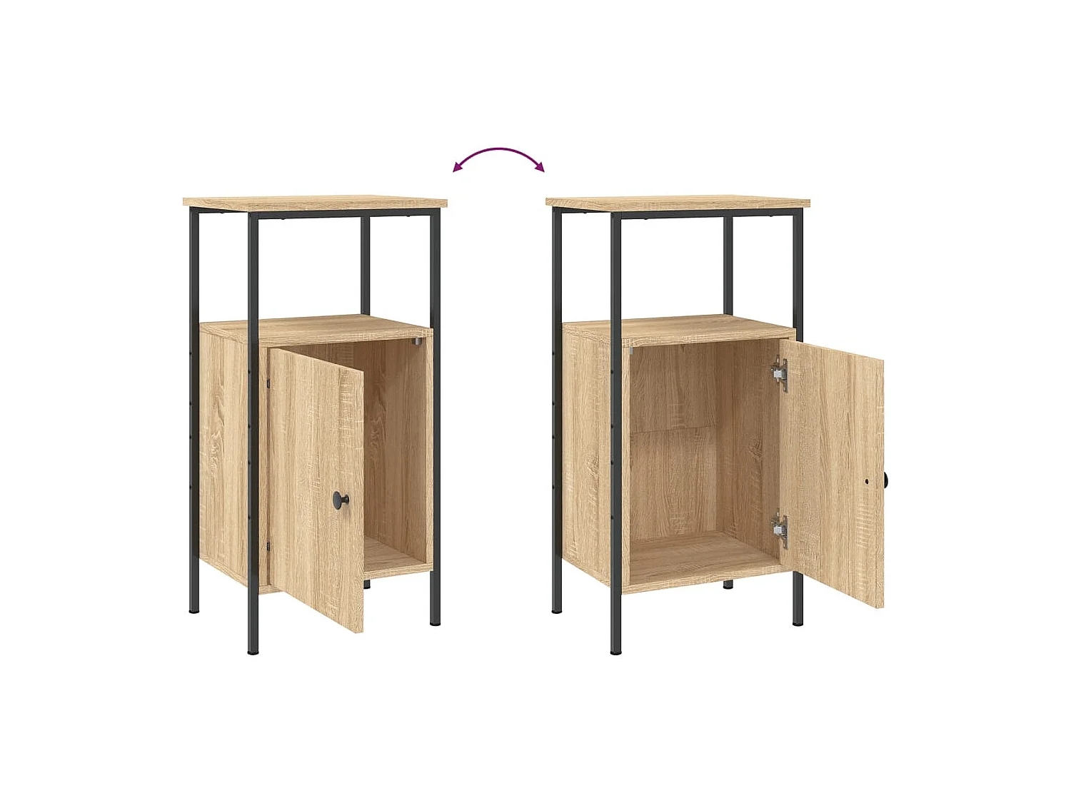 Nachttisch-Beistelltisch Sonoma-Eiche 41x31x80 cm Holzwerkstoff SHL61332