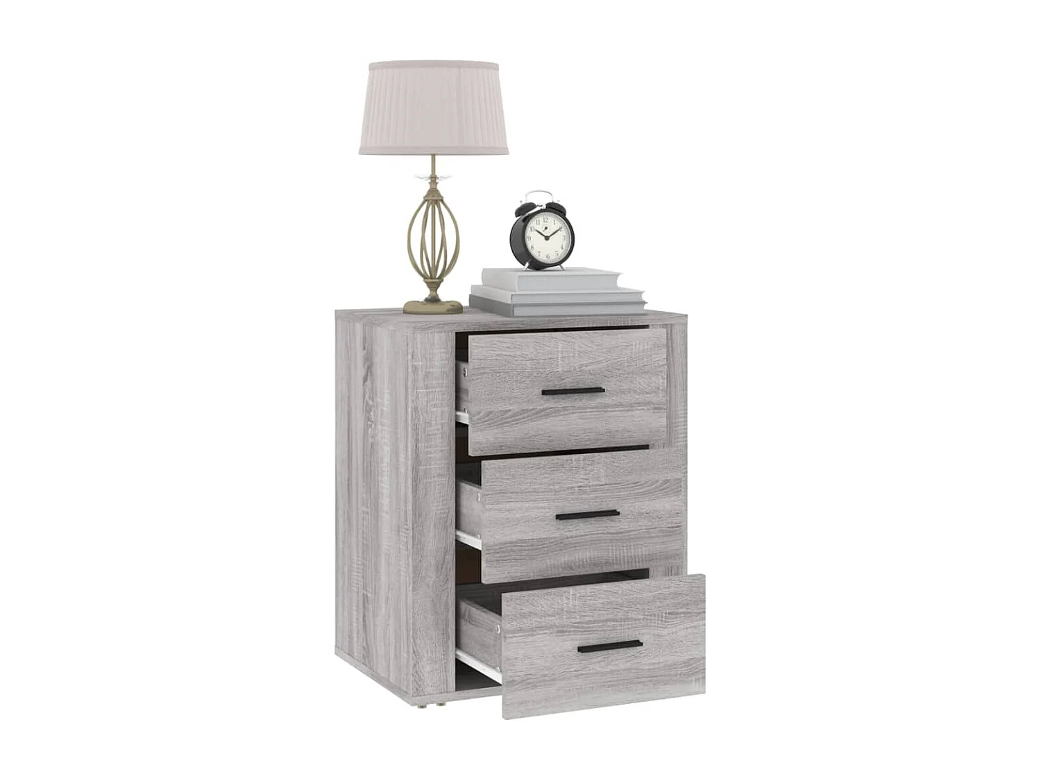 Table de chevet-Table d'appoint-Table de nuit Sonoma gris 50x36x60 cm Bois d'ingénierie