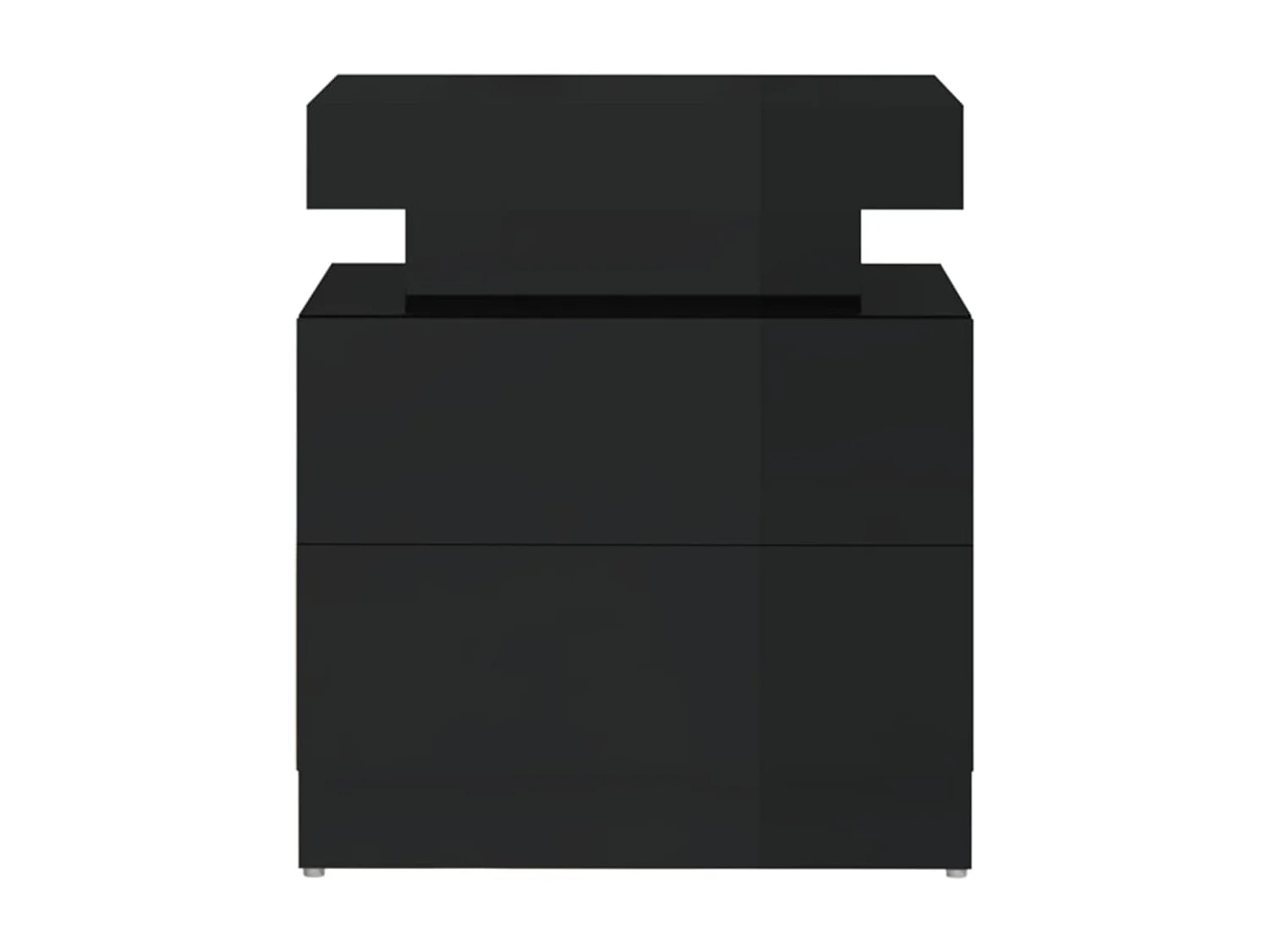 Nachttisch-Beistelltisch Hochglanz-Schwarz 45x35x52 cm Holzwerkstoff SHL88156